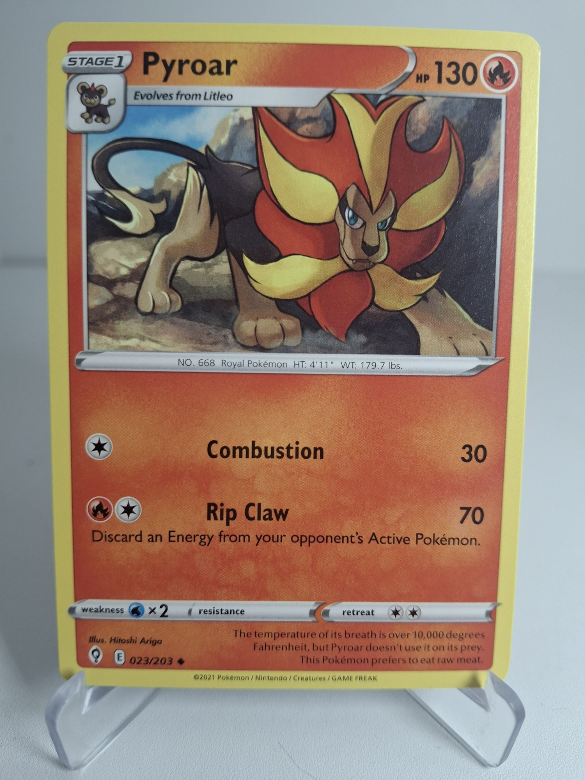 2021 Pokemon Card Evolving Skies Pyroar 23/203