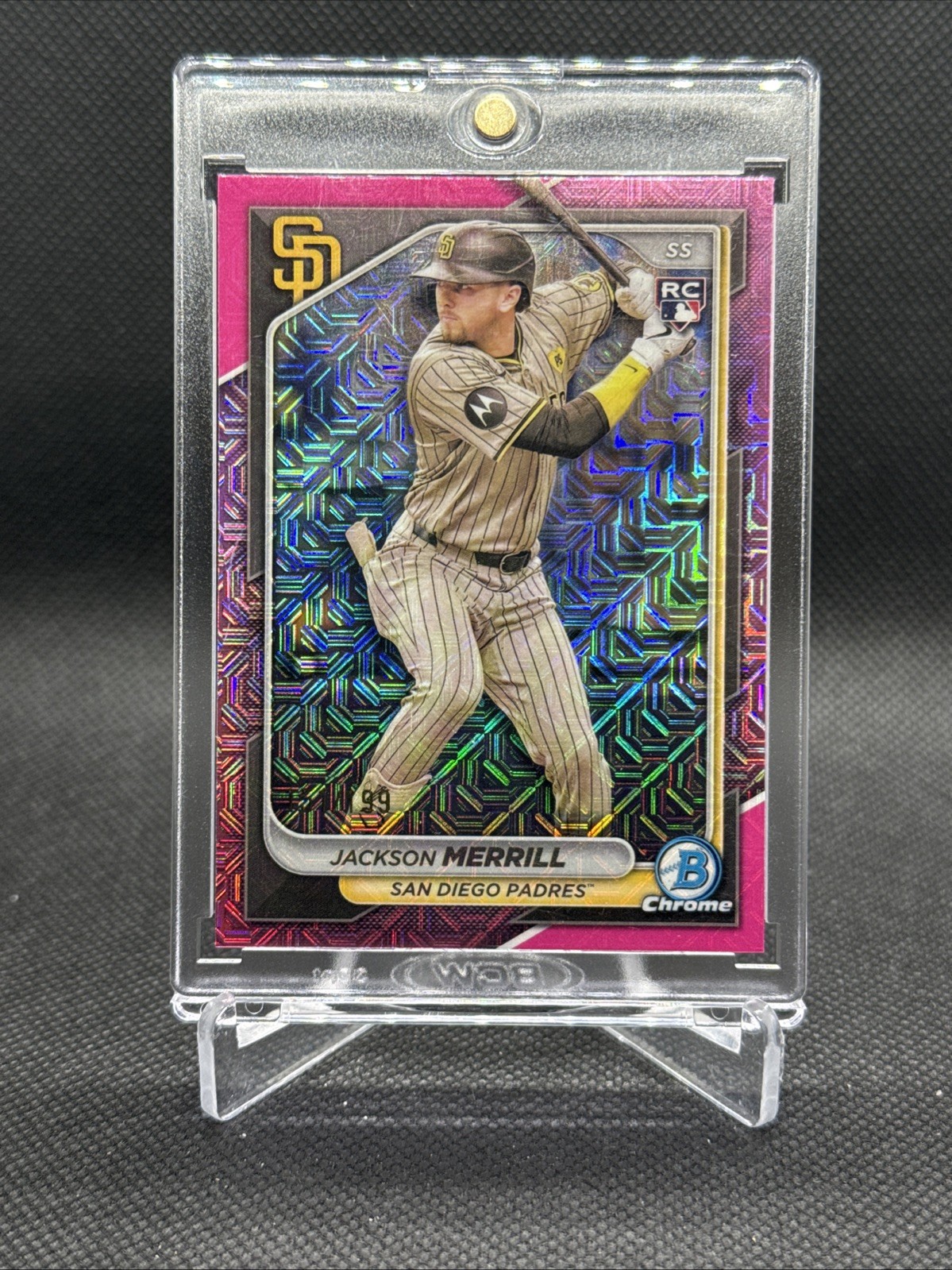 2024 Bowman Chrome Mega Box Jackson Merrill Pink Refractor RC!! 151/199! #27