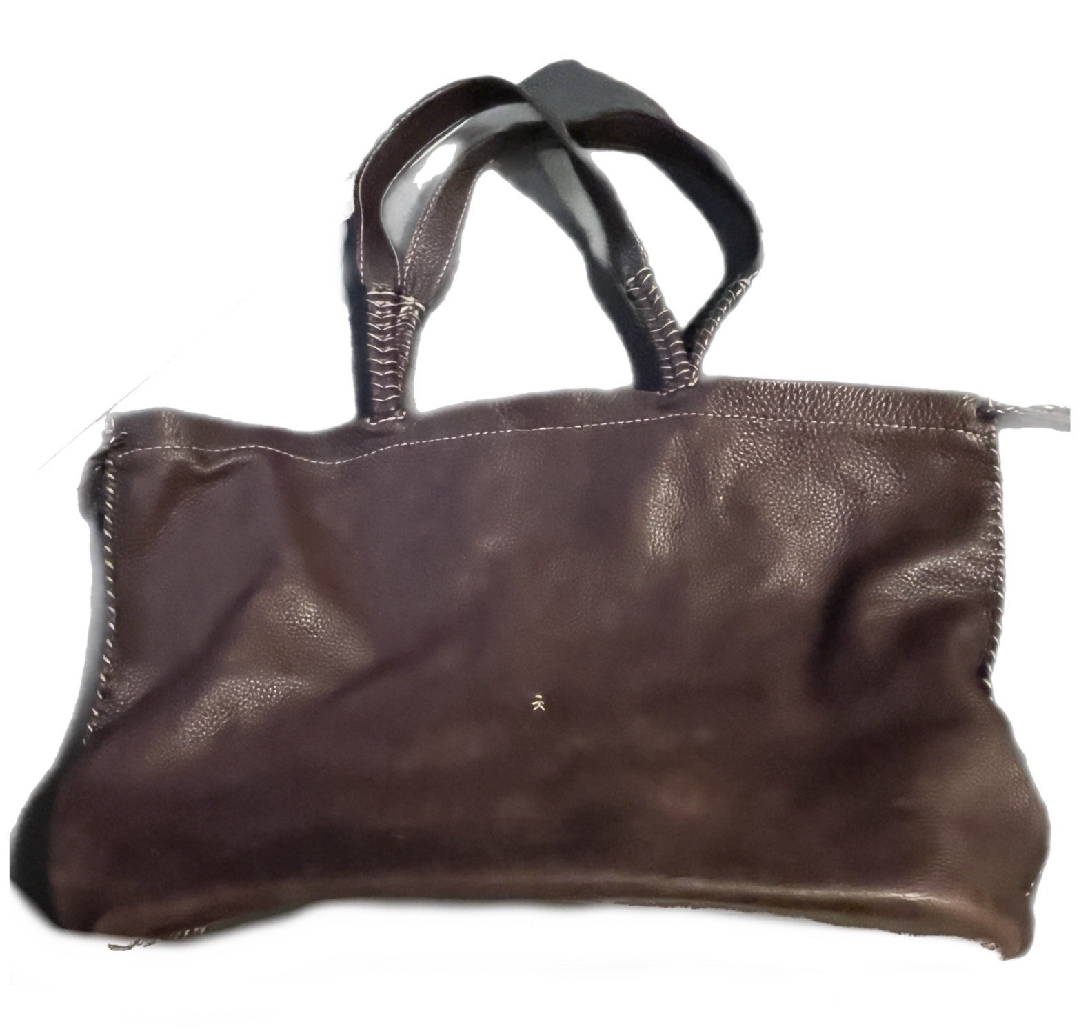 Henry Beguelin  dark brown Leather Top Handle Bag