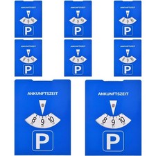 10er Set Blaue Parkscheiben aus Papier für Auto & Parkuhr