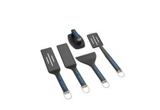 Ultimate 5 Piece Griddle Tool Set with Spatulas Scraper and Cleaning Brush