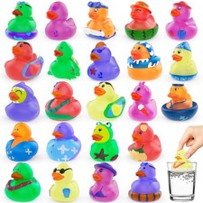 24 Pack Color Changing Rubber Ducks,Jeep Ducks for Ducking Baby Bath Beach To...