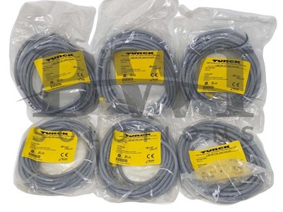 SEALED Turck RK 4T-4 Actuator and Sensor Cable M12 3-Pin U2157 Lot of 6