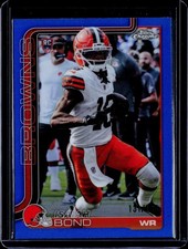 2025 Topps Chrome NFL Isaiah Bond #341 Blue Refractor /150 RC JC0037