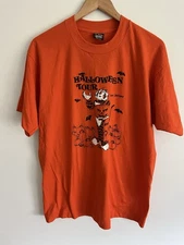 VTG 80s Princeton Tigers Halloween Tour T Shirt Mens XL Screen Stars Orange 50/5