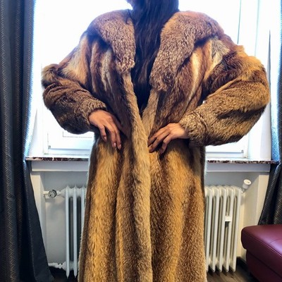 *Rarität *Red Fox Exklusive *Langmantel *Luxus-Pelz *Naturgold *TopZustand *L/XL
