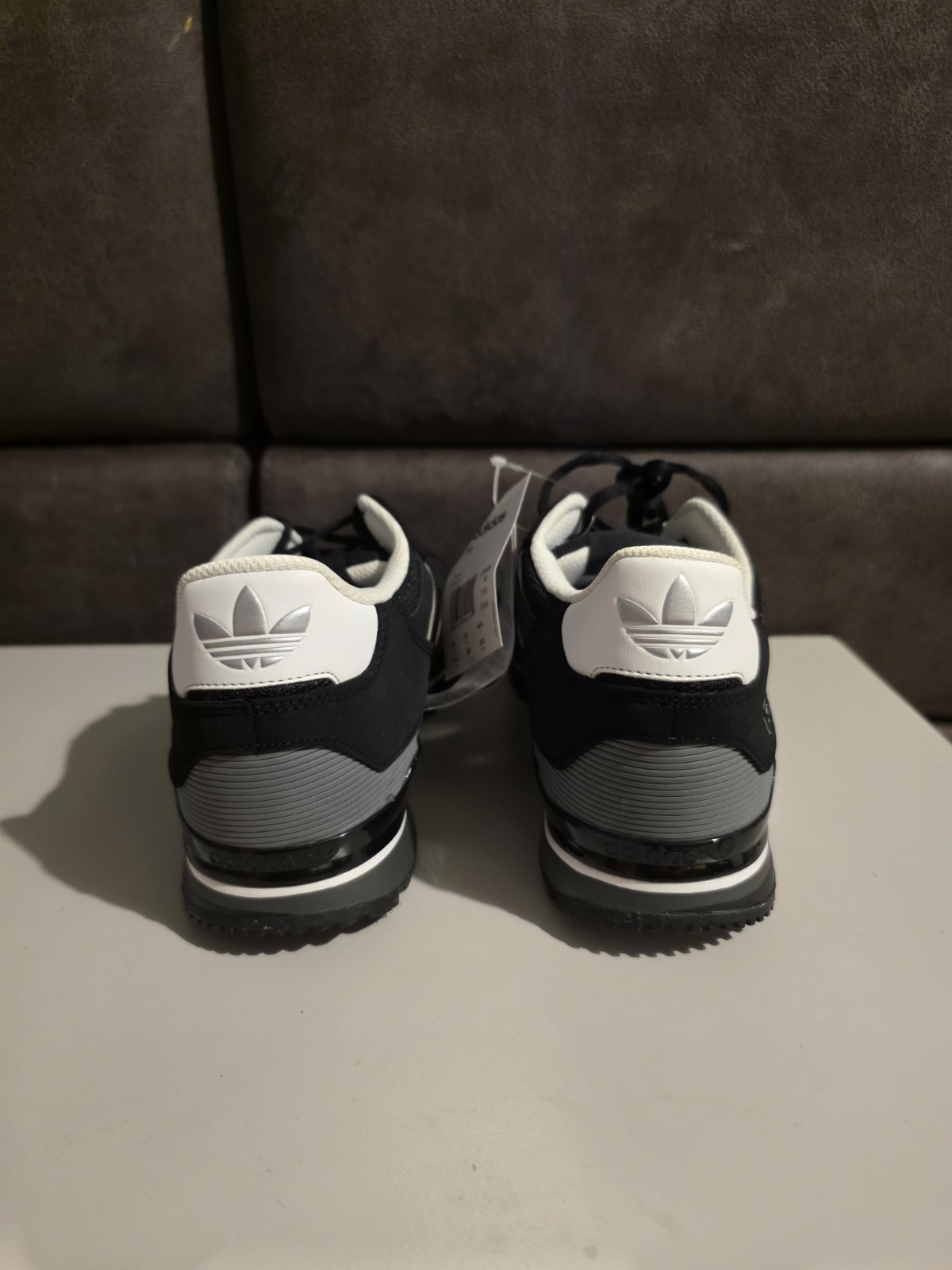 Adidas ZX 750 Trainers Black White UK 10 image 8