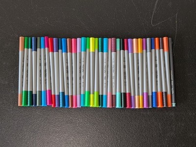 Master's Touch Twin Tip Brush Color Markers - 34 Piece Set Drawing Coloring Art