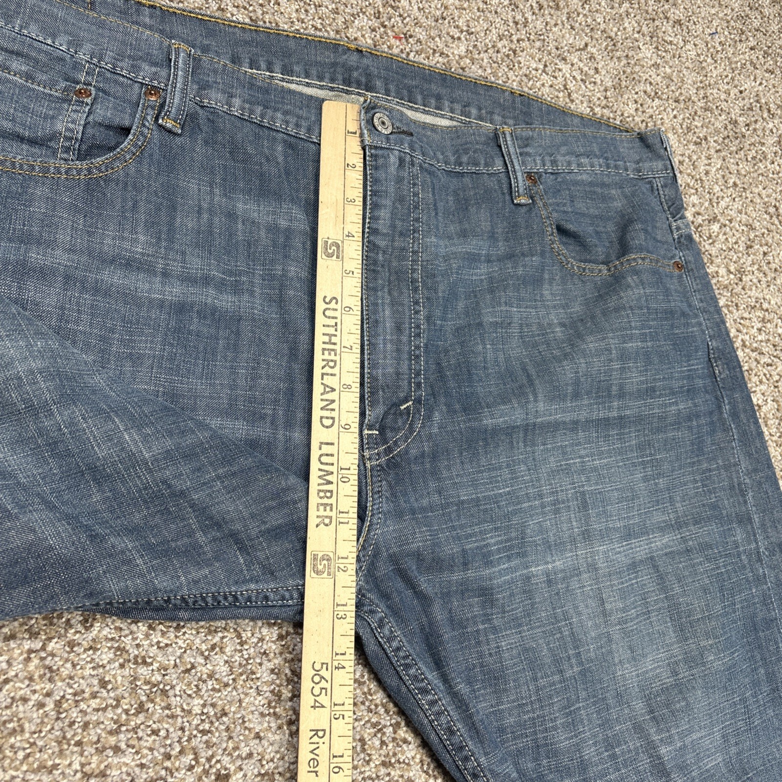 Levis 569 Jeans Men 42x30 Blue Loose Fit Straight Leg Denim Skater (Fit 44x28) - View 8