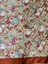 Handmade Lap Quilt or Toddler Bed Rose Covered Quilt Approx 59x 29inches