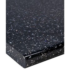 Black Sparkle Kitchen Worktop – 1500mm x 600mm x 38mm – High Gloss Finish