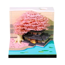 3D Memo Pad 260 Sheets Carving Art 3D Sticky Notes Convenience Post Notes Mar...