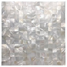 12 In. X 12 In. Mother of Pearl Shell Mosaic ...