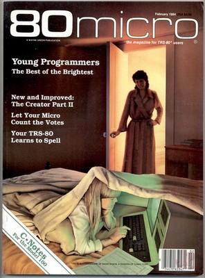 A Vintage copy of ''80 Micro'' magazine for the TANDY TRS-80 - February 1984