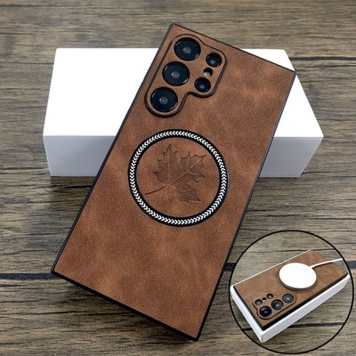 For Samsung Galaxy S26 S25 Ultra S24 S23 S22 S21 FE Magnetic Leather Case Cover
