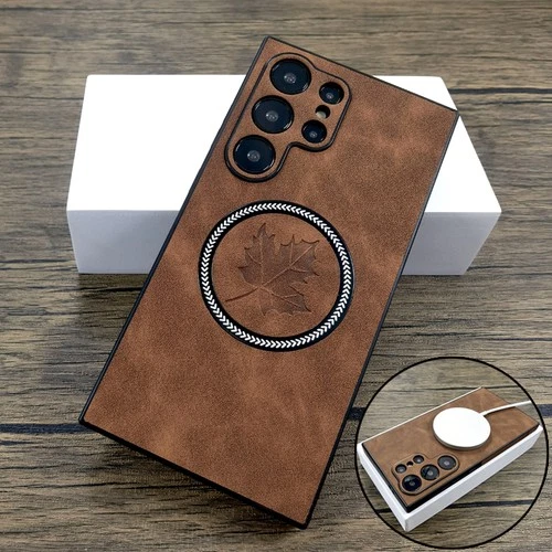 For Samsung Galaxy S26 S25 Ultra S24 S23 S22 S21 FE Magnetic Leather Case Cover