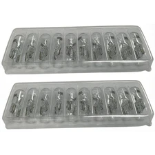 555, 6.3V .25A T3-1/4, Small Wedge Base Lamp Light Bulb - Clear - Box of 20