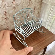 Banco silla jardín hierro palacio vintage muebles miniaturas casa muñecas escala 1/12
