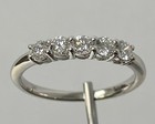 14K White Gold 5 Stone Round Lab Grown Diamond Half Eternity Band 2.2g size 6.75 — photo 1