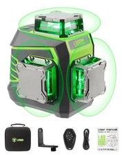 LasGoo Laser Level 3x360° Self Leveling, 3D Green Cross Line Laser for Cons