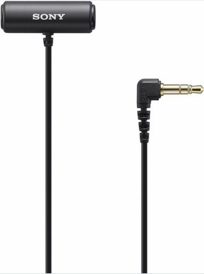 Sony ECM-LV1 Compact Stereo Lavalier Microphone - Black