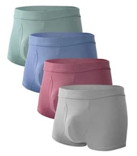  Men's Trunks Underwear Soft Breathbale with Medium 01-multicolor (4 Pack)