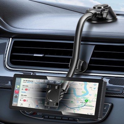 CarPlay Screen Mount Suction Cup Holder for 7 10.26''Car Monitors w/Gooseneck Arm