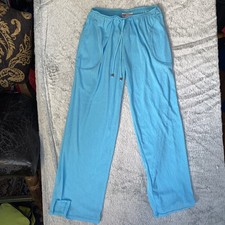BLUE PANTS Swimsuit Cover DRAWSTRING WAIST SIDE POCKETS Size L