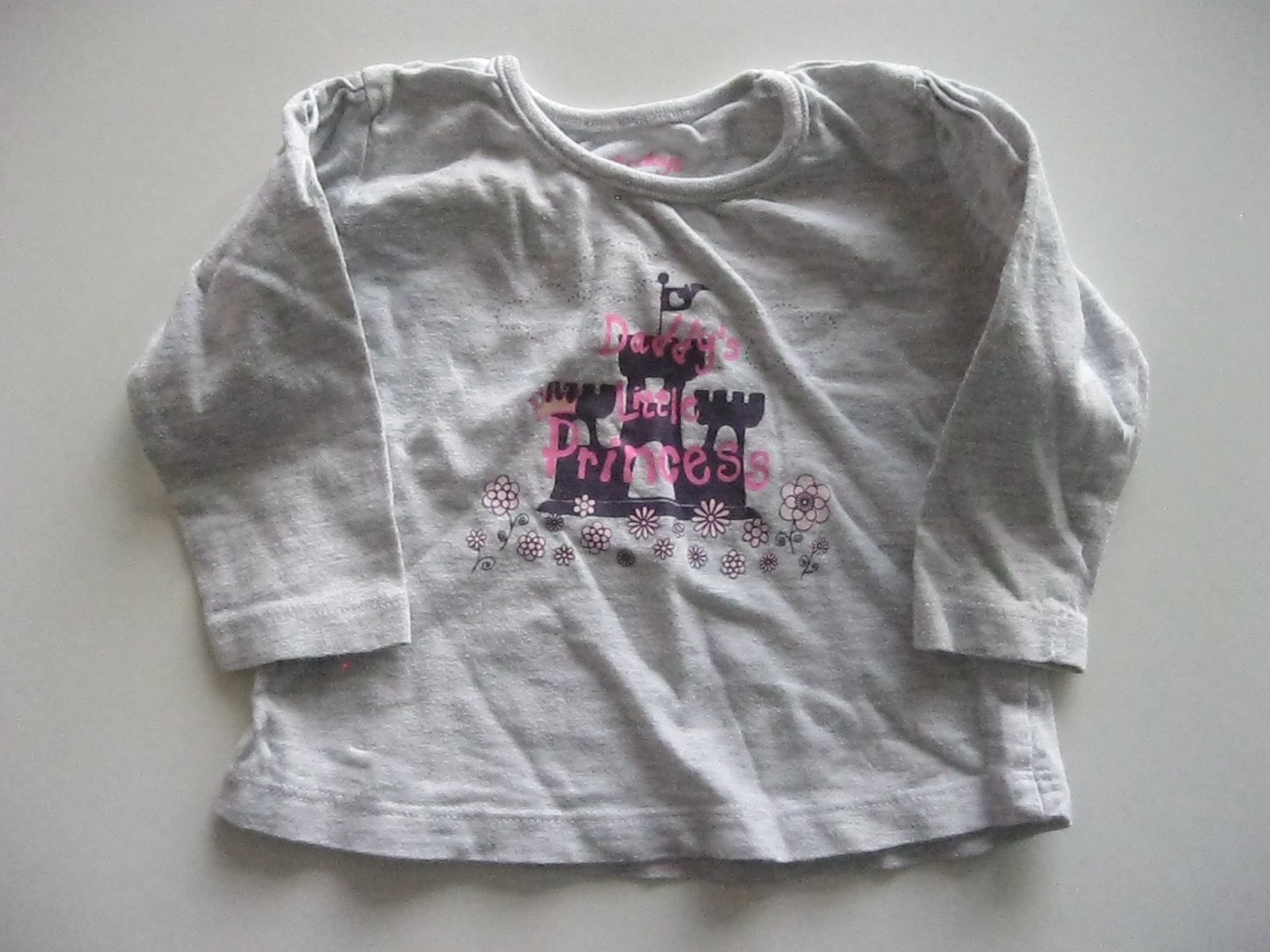 2 x  Nutmeg / Primark Pink / Grey Long Sleeved Tops. Age 0 - 3 months. image 7