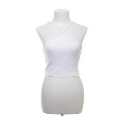 Zara, Tank­top, Größe: L, Weiß, Einfarbig, Rippenstrick, Damen #HYp