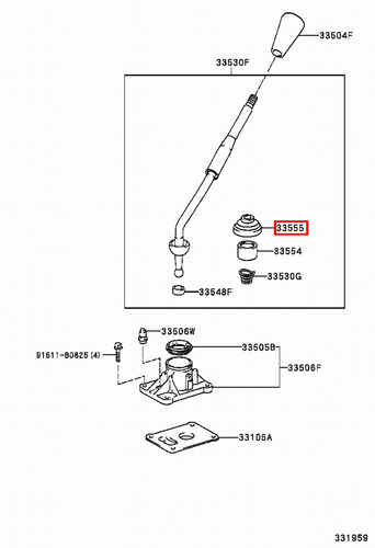 Genuine Hilux LN105 LN100 KZN205 KZN165 KZN130 KDN170 Gear Shift Lever Boot - Picture 8 of 20