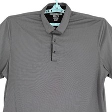 Greg Norman Men's Polo Shirt Size XXL Short Sleeve ML75 Play Dry Dark Grey