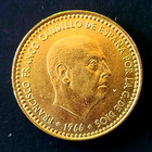 Spain 1966 Francisco Franco 1 Peseta - High Grade- — photo 2