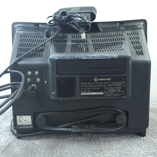 Samsung CT-330TM Retro Gaming TV Vintage 1982 Television Woodgrain Flip Knob  - Bild 9 von 13