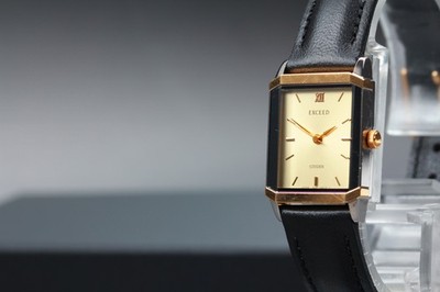 Vintage 1980er-1990er Citizen Exceed 3330-C80096 TA Tank Quartz Damenuhr JAPAN