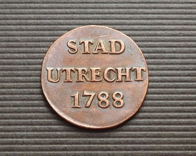 Netherlands Utrecht 1788 1 Duit Extra Grade EF CA686