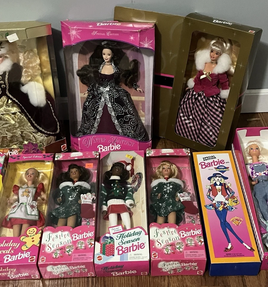 LOTE de 10 MUÑECAS - Vacaciones/Navidad/Temporada festiva/Invierno Fantasía/Rapsodia Años 90 Foto 3 de 4