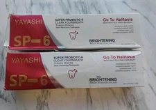 (Lot Of 2) YAYASHI SP-6 Super Probiotics Whitening Toothpastes Oral PH Balance