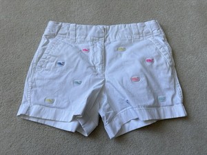 Girls Vineyard Vines White Chino Shorts -SIZE 10-