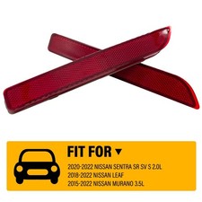 26560-8990B Rear Bumper Reflector Tail Light Pair For 2015-21 Nissan Murano 3.5L