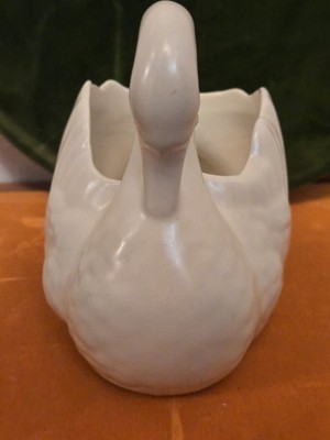 Vint. RED WING SWAN Planter White #259 5.5 x 6 in. MCM Art Pottery