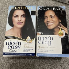 Clairol Nice N Easy Hair Colour Shade 2 Black X 2 Boxes