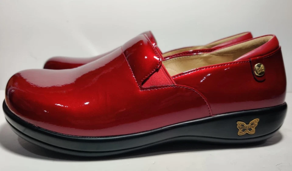 Alegria Keli, вишневая бомба без шнуровки, женский размер 11,5 скольжения устойчивая рабочая обувь - Изображение 3 из 4