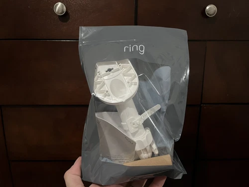 White Ring Wall Mount for Solar Panels & Cameras 23-006903-1