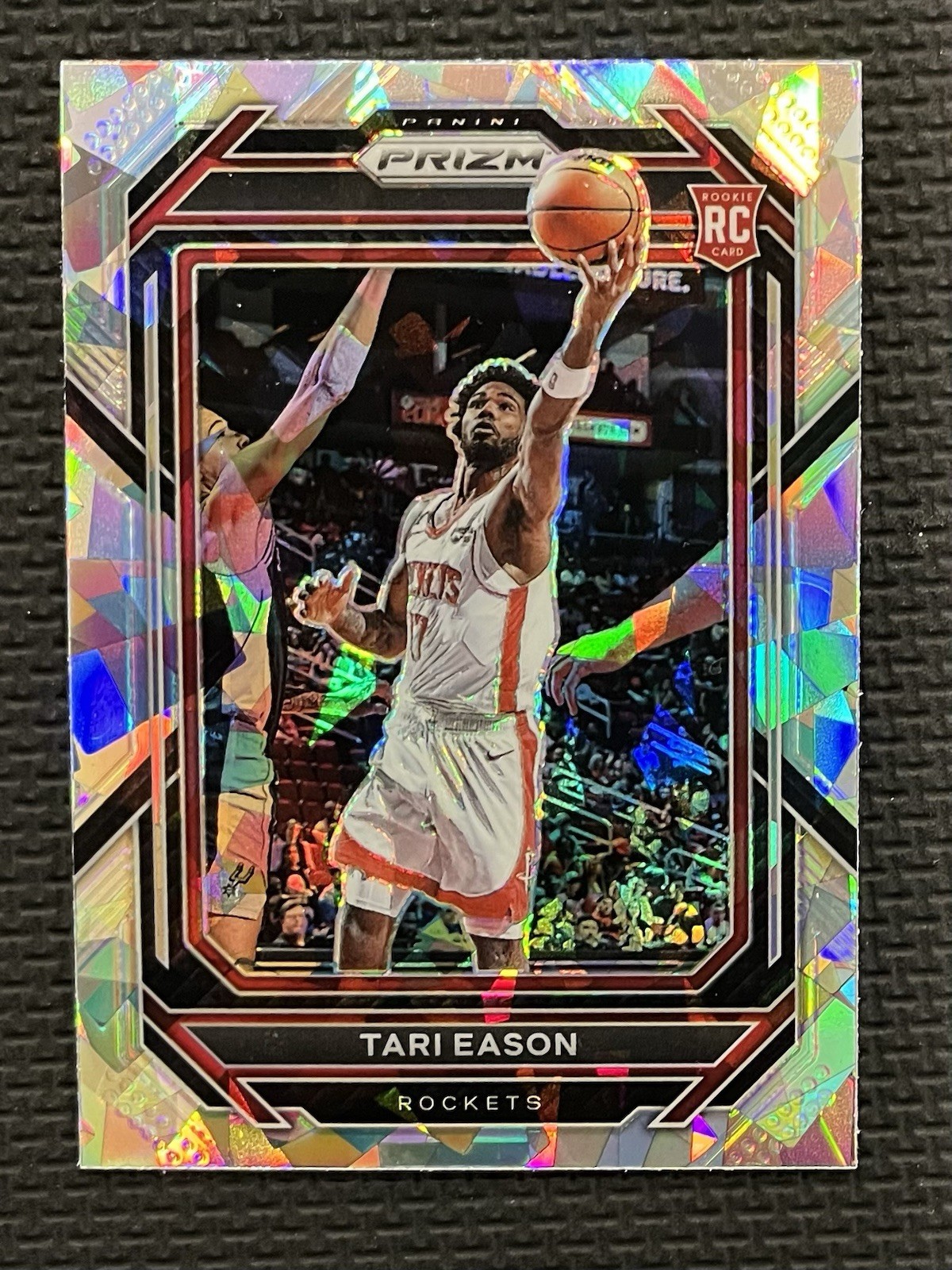 2022-23 Panini Prizm Prizms Cracked Ice #258 RC Tari Eason Houston Rockets