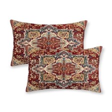 Boho Pillow Covers 12 x 20 Inch Pack of 2, Burgundy 20" x 12" Pack of 1 Boho1