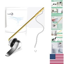 Universal Toilet Flush Handle Replacement Kit   Elegant Brass and Chrome Finish