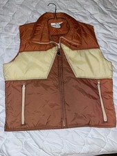 Large Vintage Pacific Trail Puffer Vest With color run Red Orange  Yellow READ