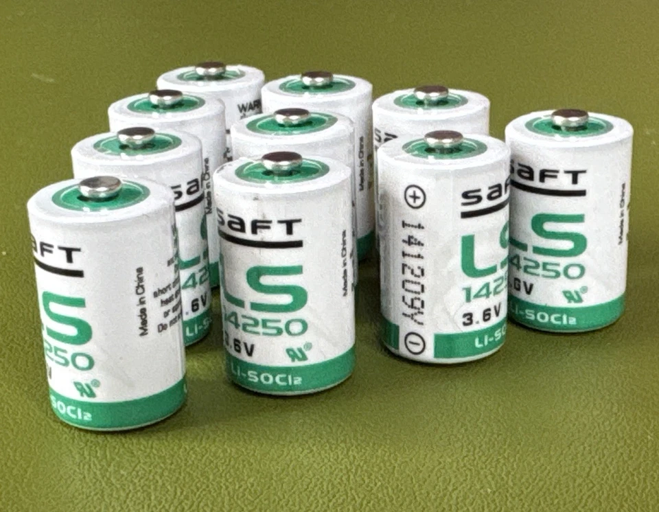 lote de 10 baterías de litio SAFT LS 14250 1/2 AA 3.6v 1200mAh, Li-SOCI2 Foto 4 de 4