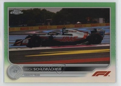2022 Topps Chrome Formula 1 F1 Cars Green Refractor 76/99 Mick Schumacher s5q